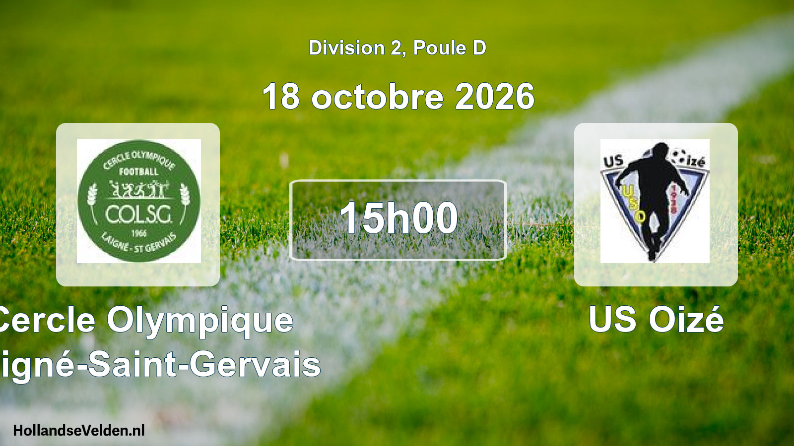 Scheduled Match: Cercle Olympique Laigné-Saint-Gervais - US Oizé (18 October 2026)