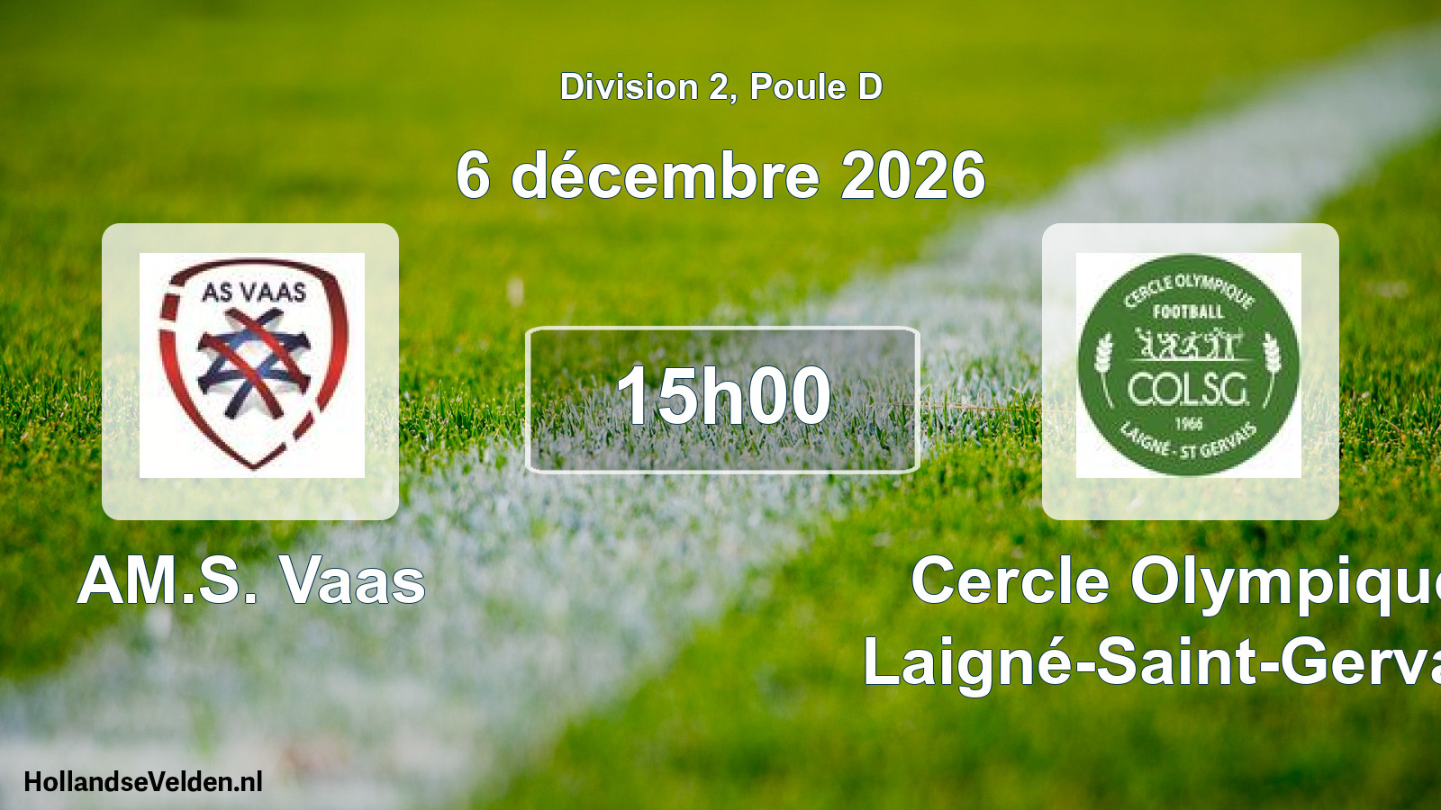 Scheduled Match: AM.S. Vaas - Cercle Olympique Laigné-Saint-Gervais (6 December 2026)