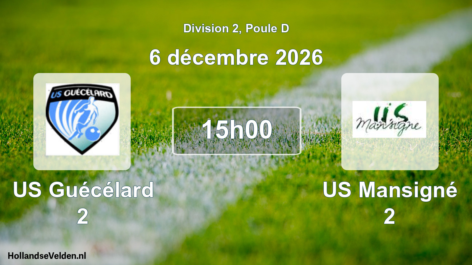 Scheduled Match: US Guécélard 2 - US Mansigné 2 (6 December 2026)