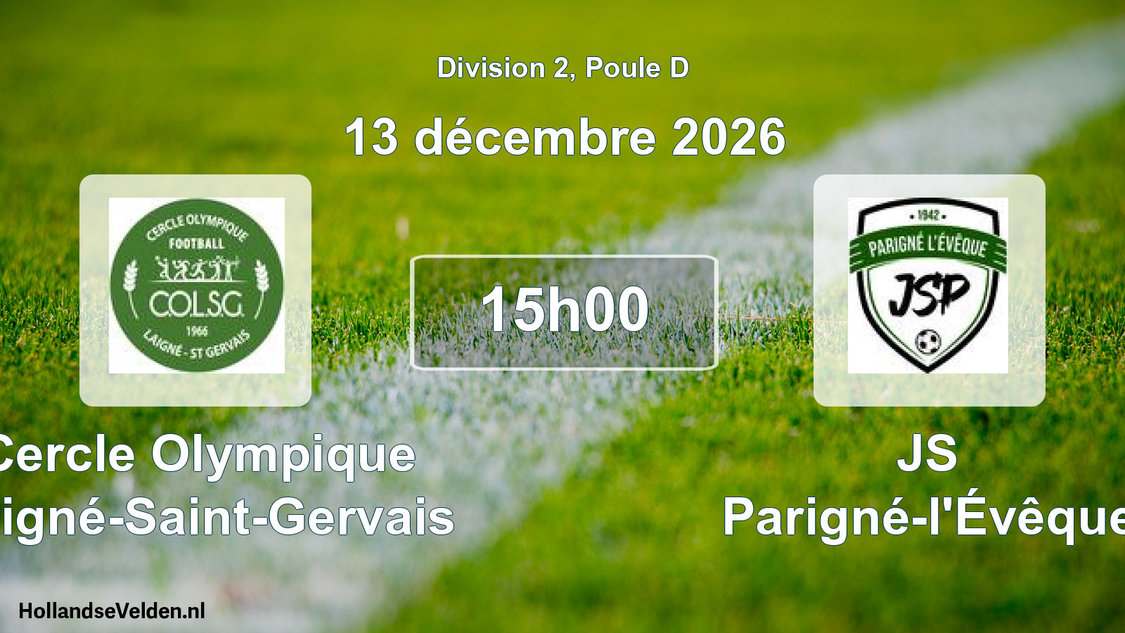Scheduled Match: Cercle Olympique Laigné-Saint-Gervais - JS Parigné-l'Évêque (13 December 2026)