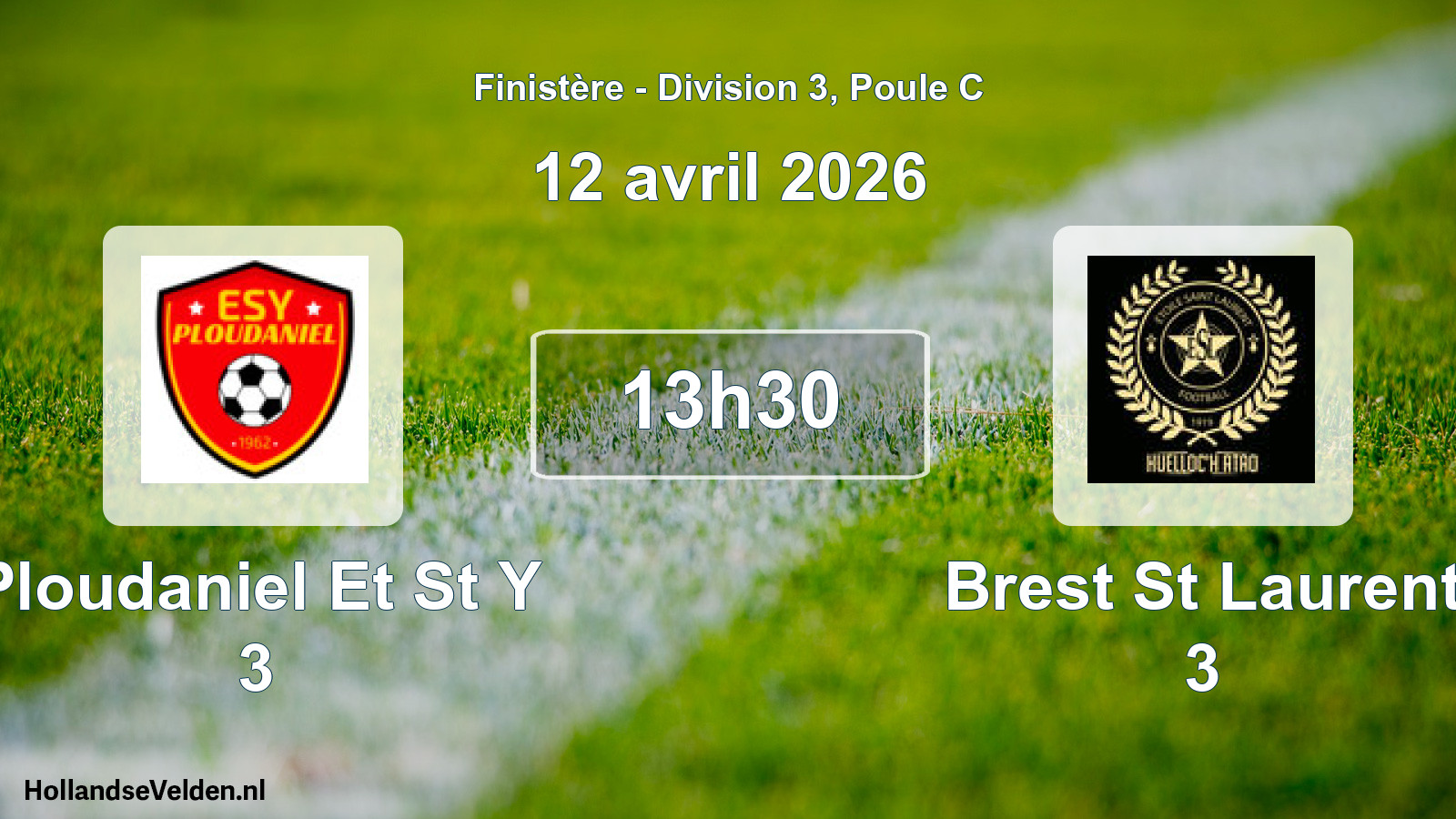 Geplande wedstrijd: Ploudaniel Et St Y 3 - Brest St Laurent 3 (12 april 2026)