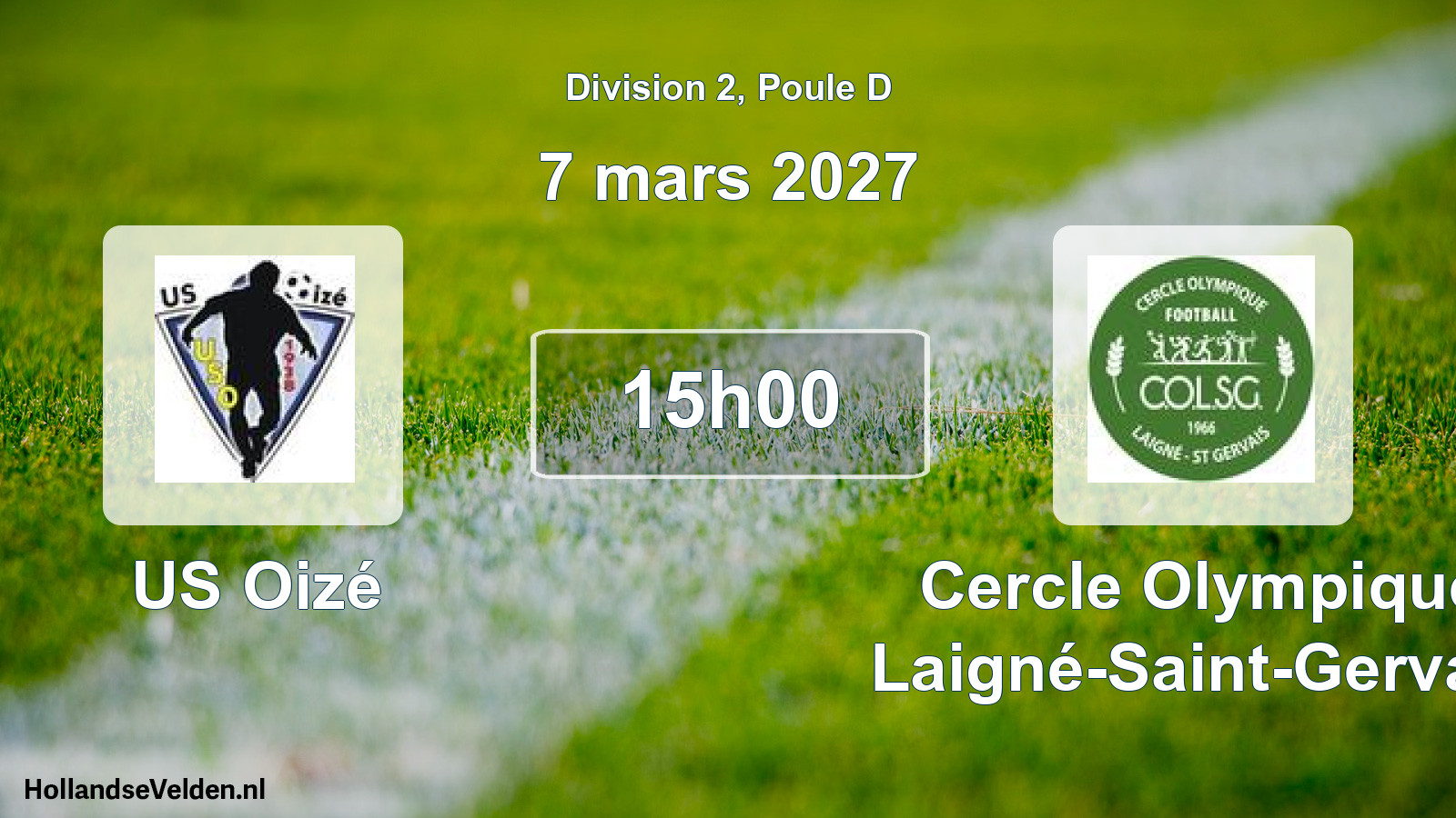 Scheduled Match: US Oizé - Cercle Olympique Laigné-Saint-Gervais (7 March 2027)