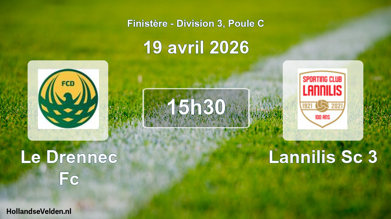Scheduled Match: Le Drennec Fc - Lannilis Sc 3 (19 April 2026)