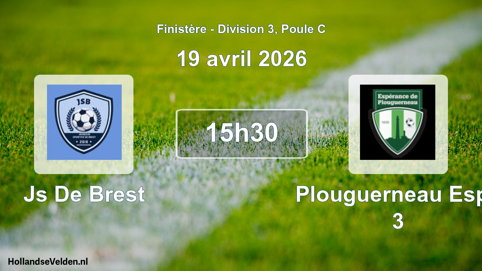 Geplande wedstrijd: Js De Brest - Plouguerneau Espe 3 (19 avril 2026)