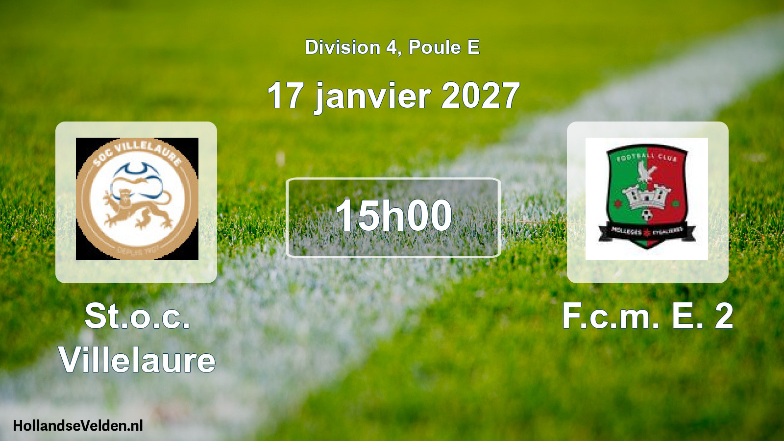 Scheduled Match: St.o.c. Villelaure - F.c.m. E. 2 (17 January 2027)