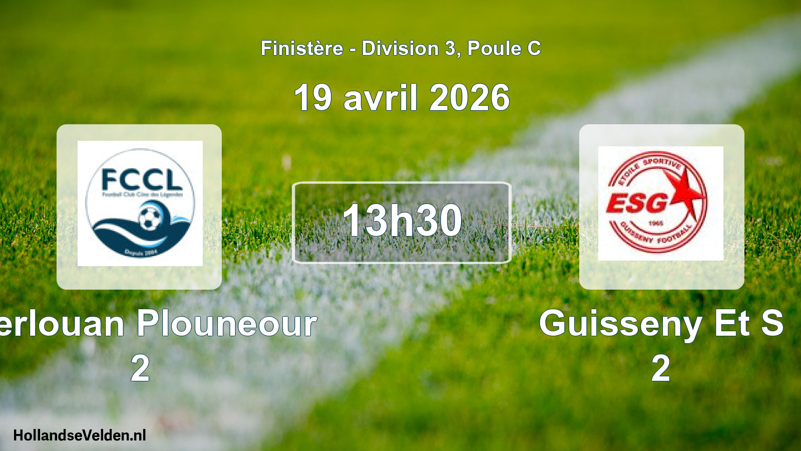 Geplande wedstrijd: Kerlouan Plouneour 2 - Guisseny Et S 2 (19 april 2026)