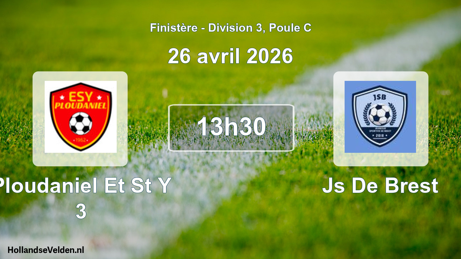 Geplande wedstrijd: Ploudaniel Et St Y 3 - Js De Brest (26 april 2026)