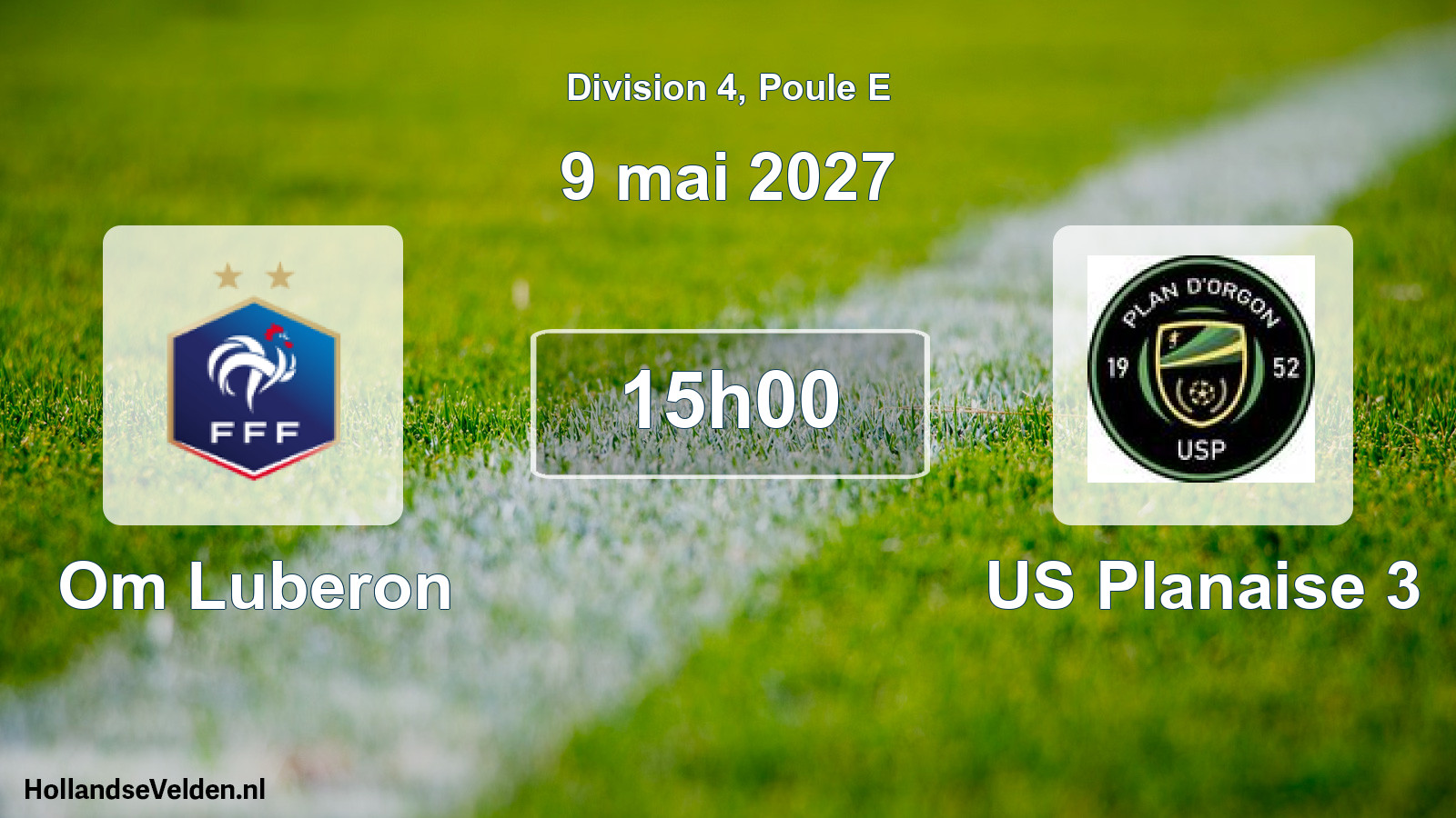 Match programmé: Om Luberon - US Planaise 3 (9 mai 2027)