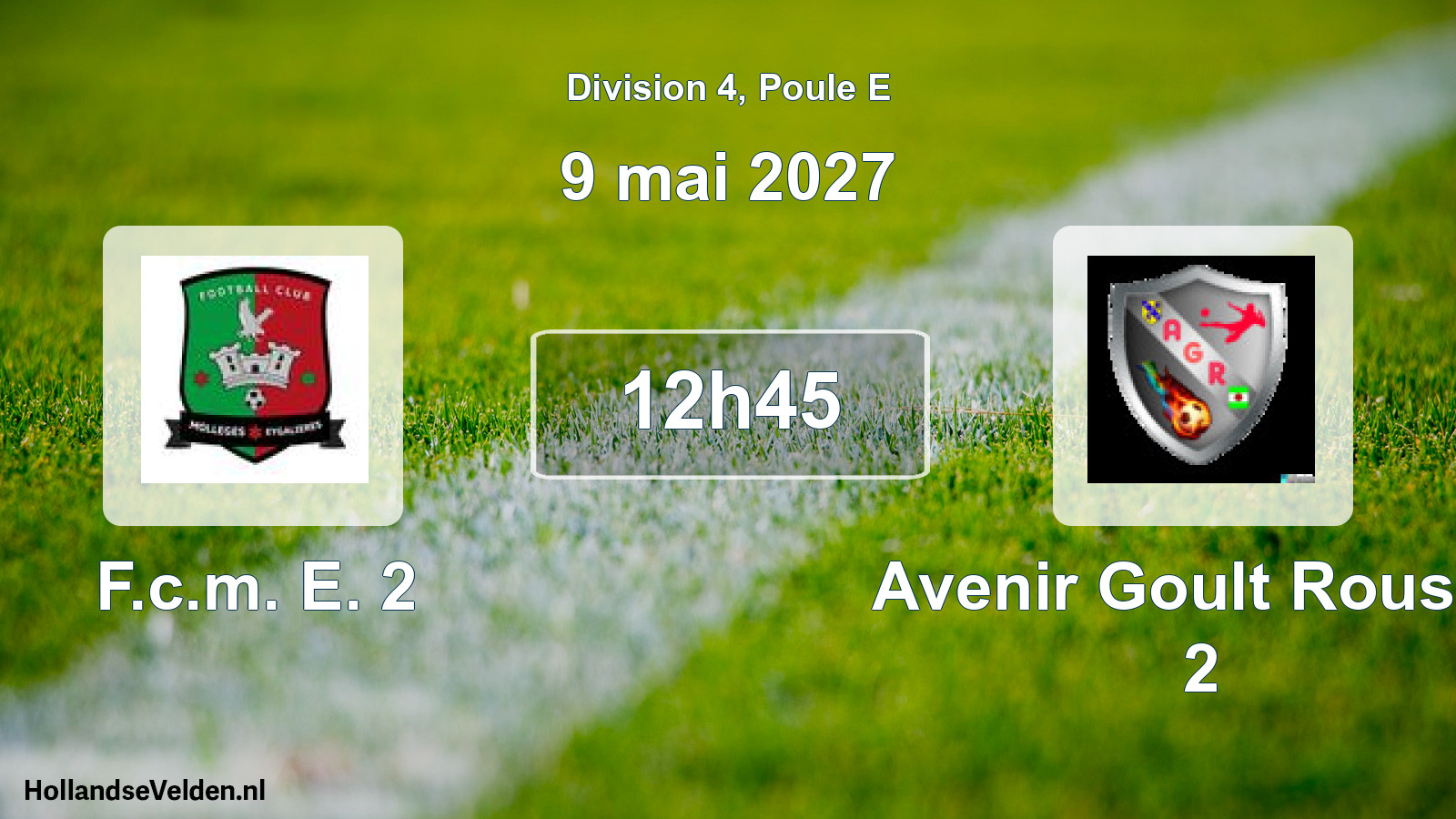 Match programmé: F.c.m. E. 2 - Avenir Goult Roussil 2 (9 mai 2027)