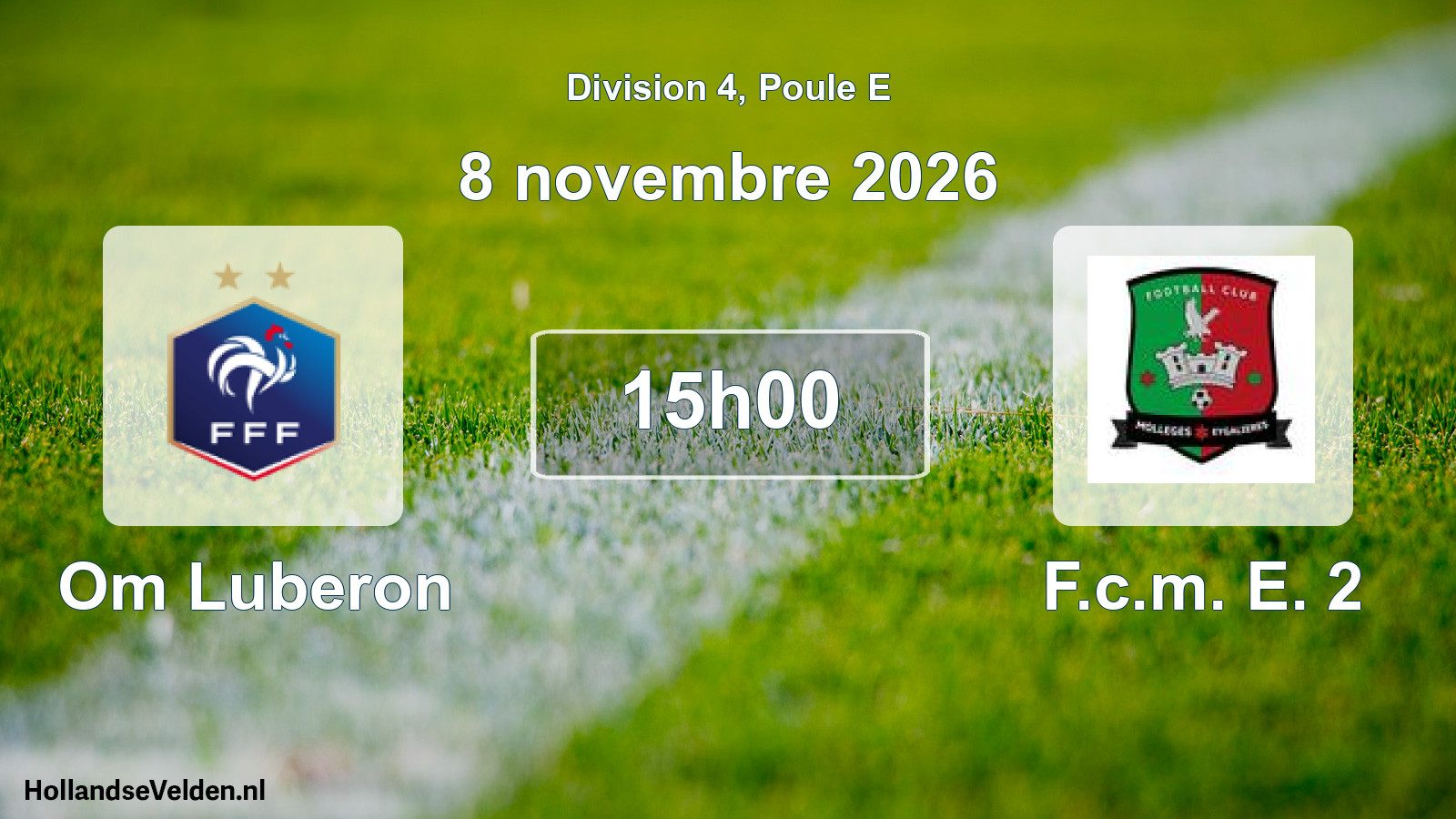 Match programmé: Om Luberon - F.c.m. E. 2 (8 novembre 2026)