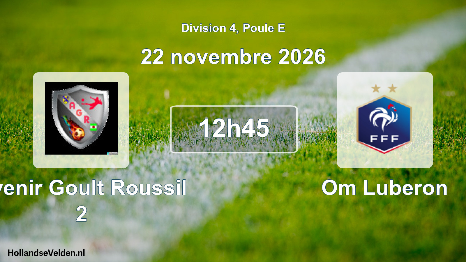 Scheduled Match: Avenir Goult Roussil 2 - Om Luberon (22 November 2026)