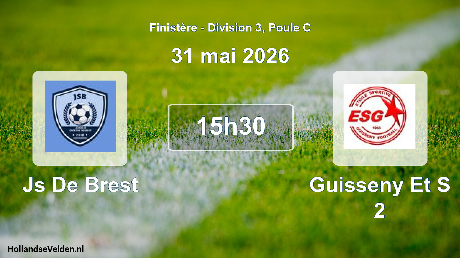 Geplande wedstrijd: Js De Brest - Guisseny Et S 2 (31 mai 2026)