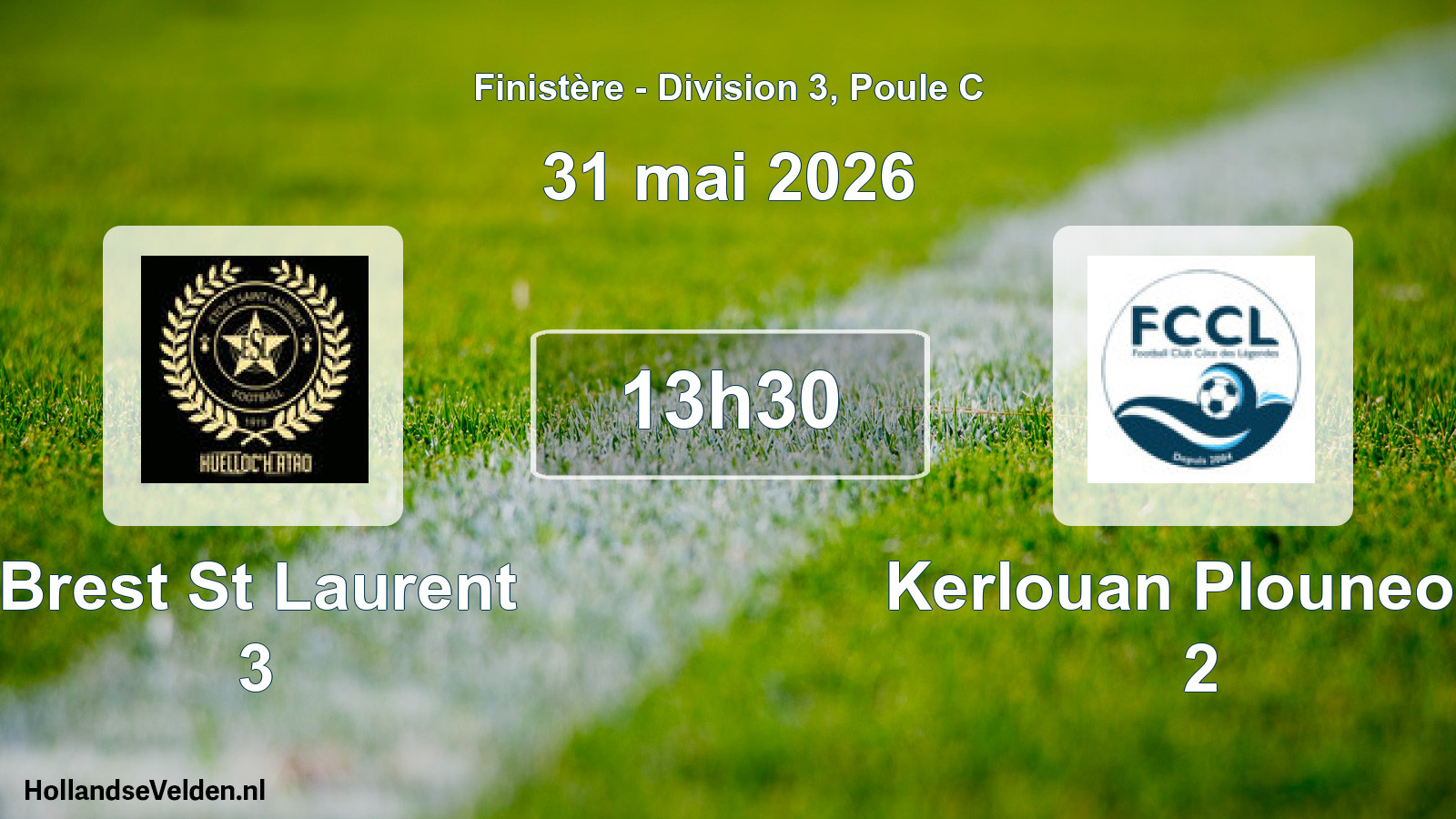 Geplande wedstrijd: Brest St Laurent 3 - Kerlouan Plouneour 2 (31 mai 2026)
