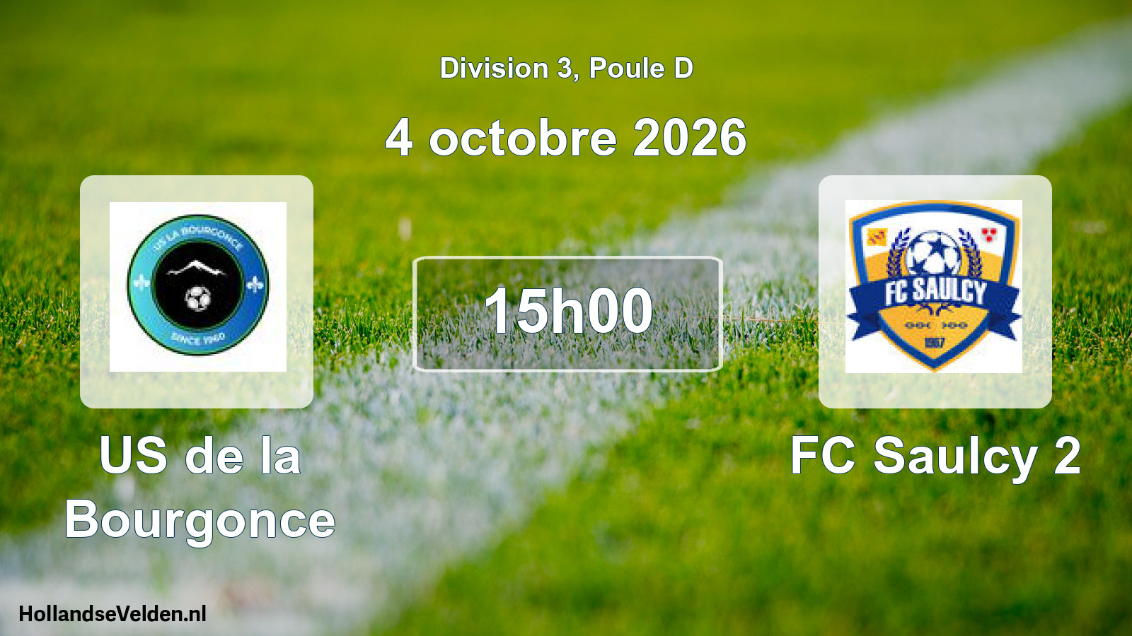Match programmé: US de la Bourgonce - FC Saulcy 2 (4 octobre 2026)