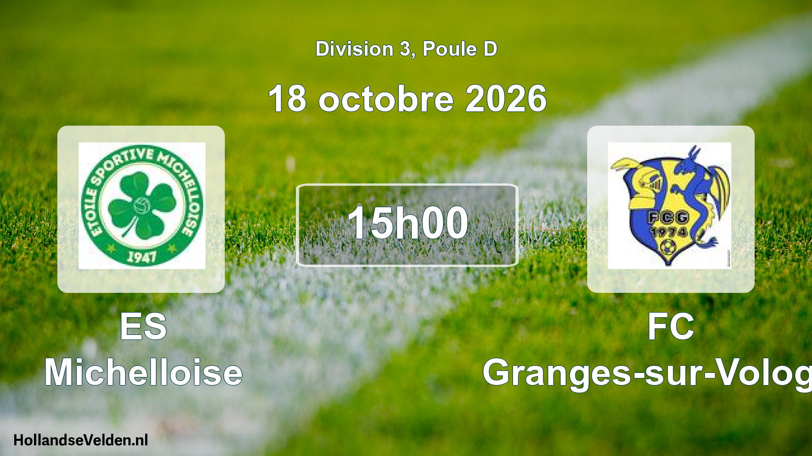 Match programmé: ES Michelloise - FC Granges-sur-Vologne (18 octobre 2026)