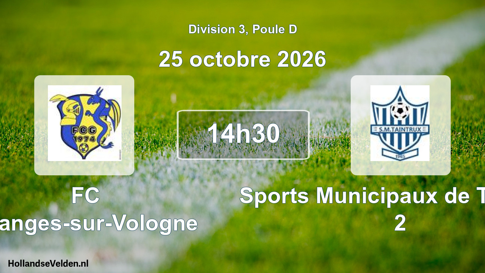 Match programmé: FC Granges-sur-Vologne - Sports Municipaux de Taintrux 2 (25 octobre 2026)
