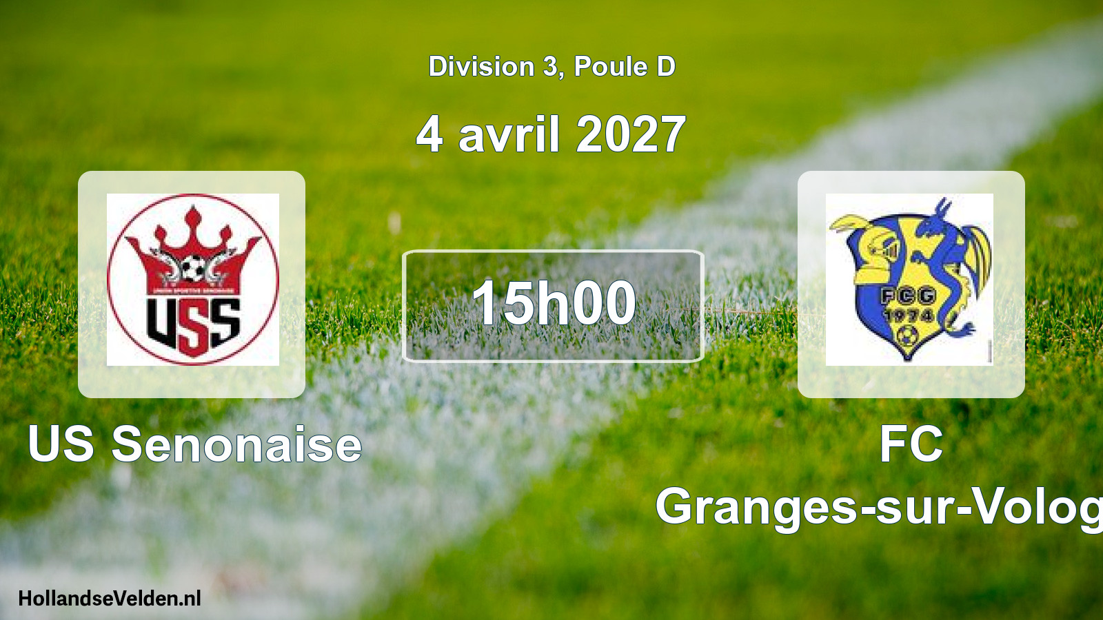 Scheduled Match: US Senonaise - FC Granges-sur-Vologne (4 April 2027)
