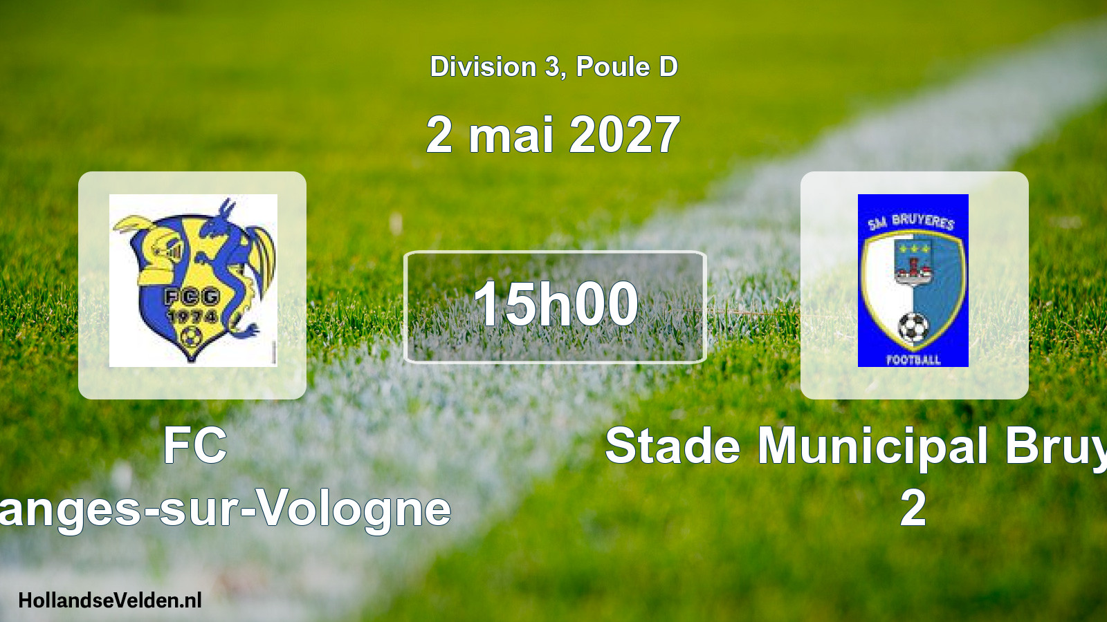 Match programmé: FC Granges-sur-Vologne - Stade Municipal Bruyeres 2 (2 mai 2027)
