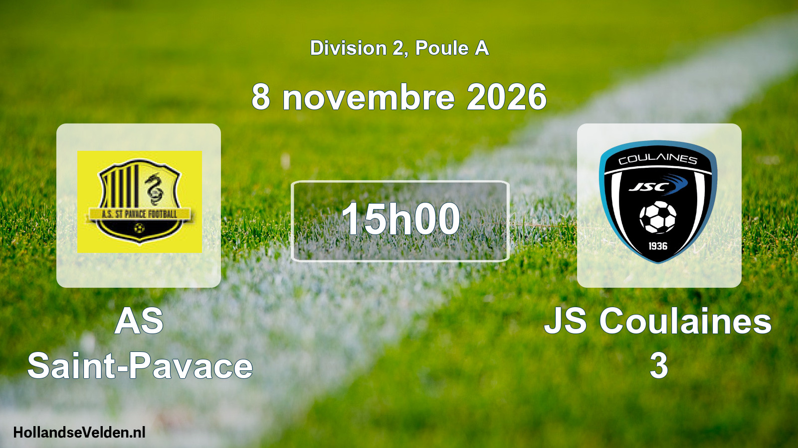 Scheduled Match: AS Saint-Pavace - JS Coulaines 3 (8 November 2026)