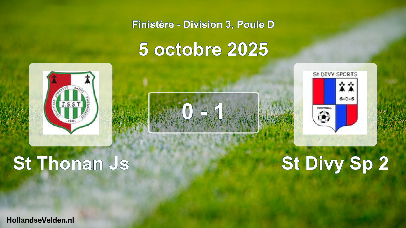 Gespeelde wedstrijd: St Thonan Js - St Divy Sp 2 0 - 1 (5 octobre 2025)