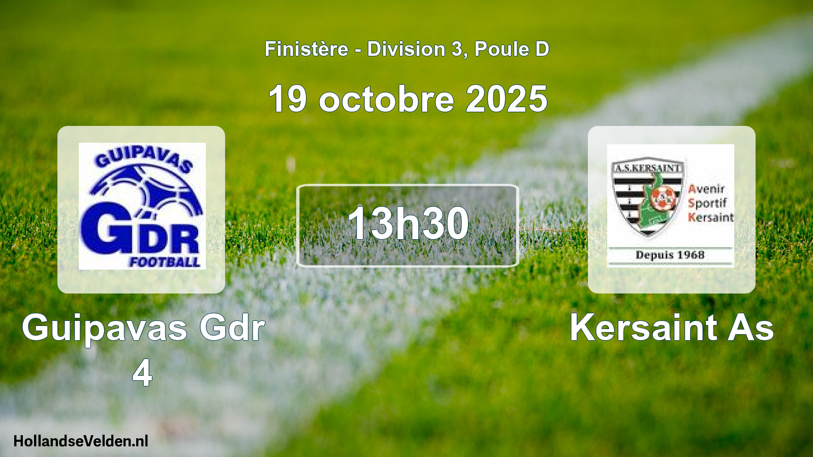 Scheduled Match: Guipavas Gdr 4 - Kersaint As (19 October 2025)