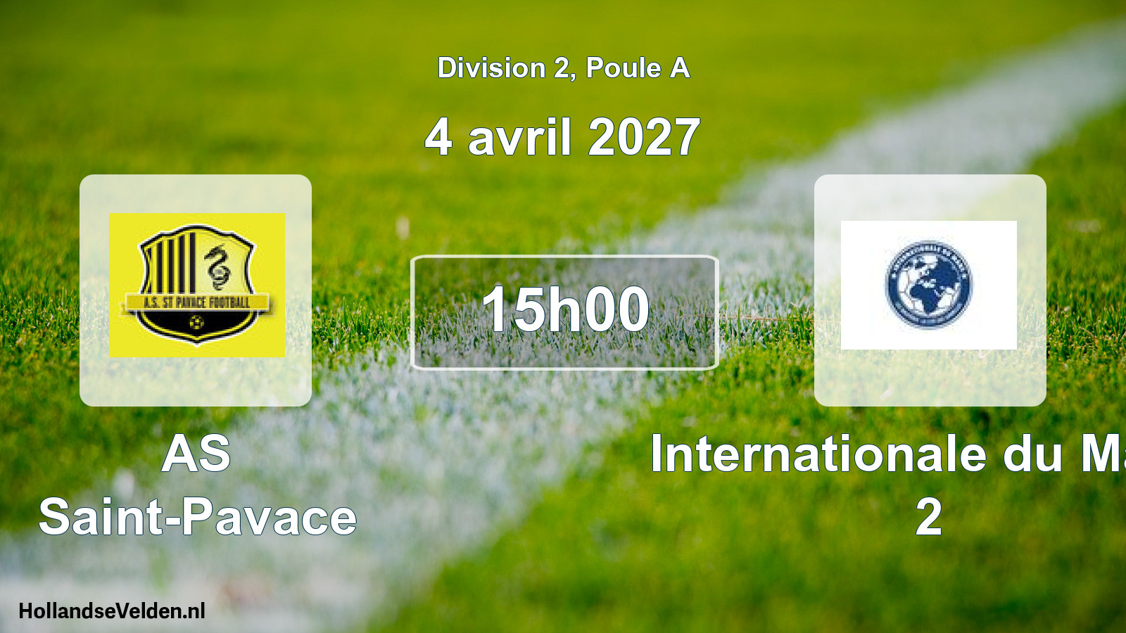 Scheduled Match: AS Saint-Pavace - Internationale du Mans 2 (4 April 2027)