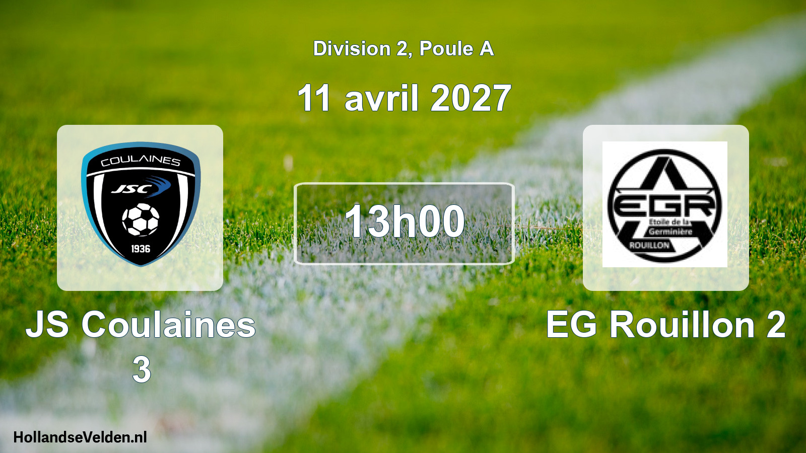 Scheduled Match: JS Coulaines 3 - EG Rouillon 2 (11 April 2027)