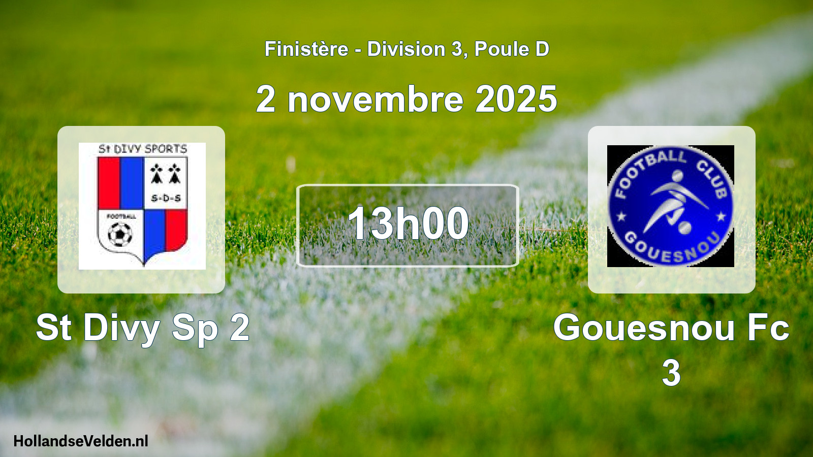 Scheduled Match: St Divy Sp 2 - Gouesnou Fc 3 (2 November 2025)