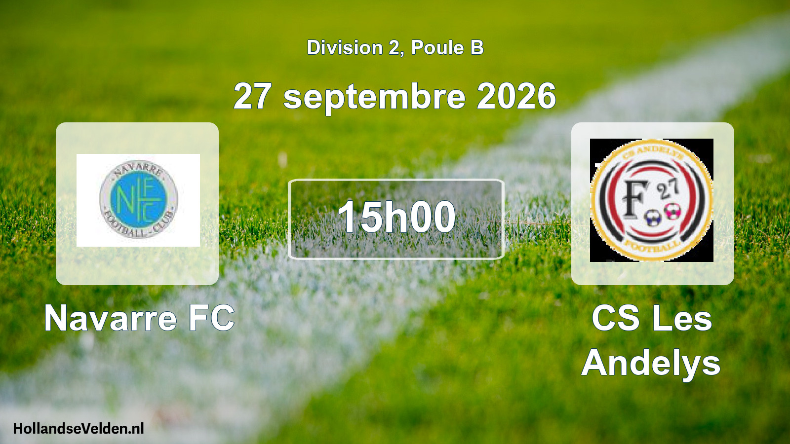 Match programmé: Navarre FC - CS Les Andelys (27 septembre 2026)