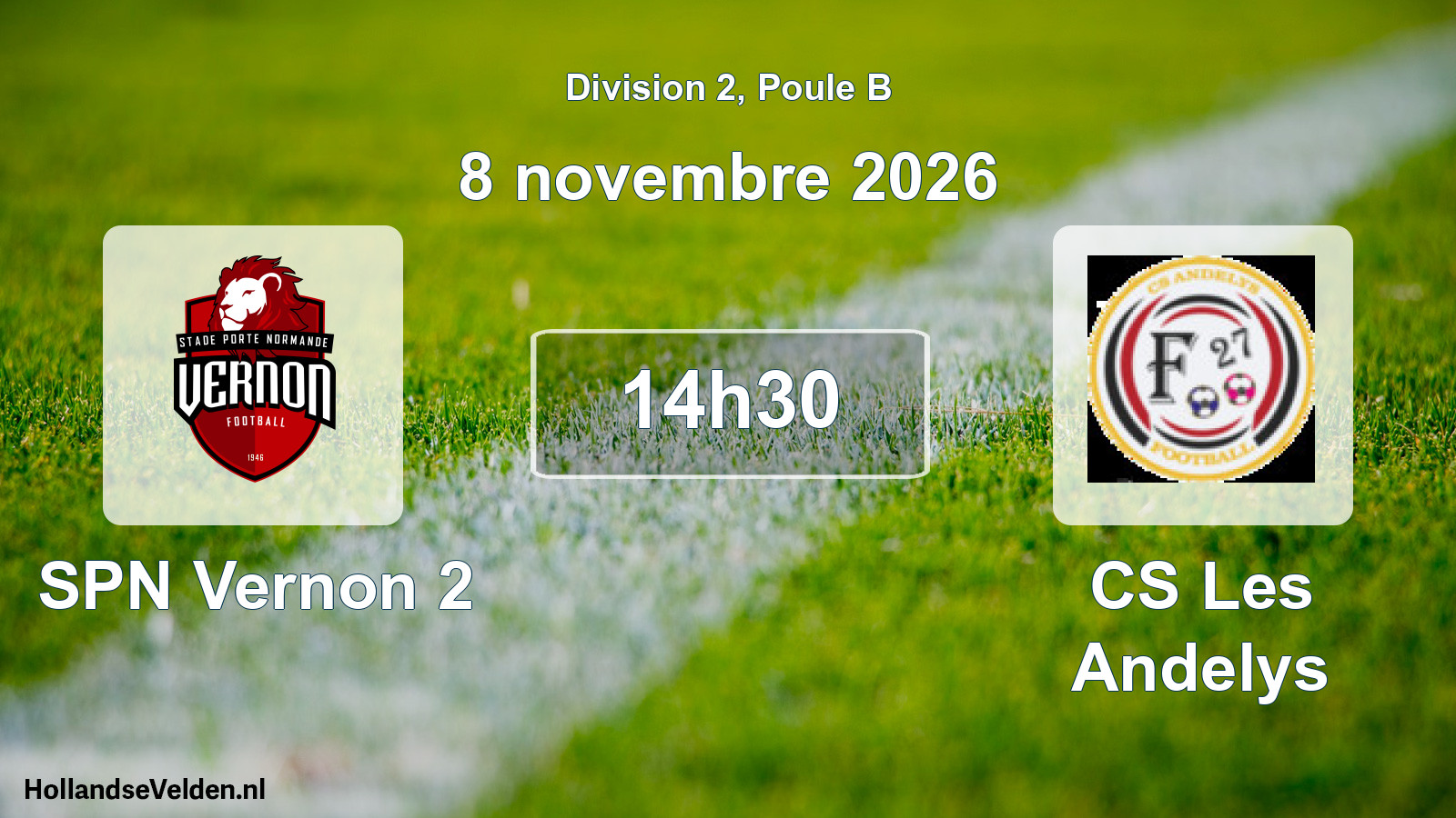 Match programmé: SPN Vernon 2 - CS Les Andelys (8 novembre 2026)