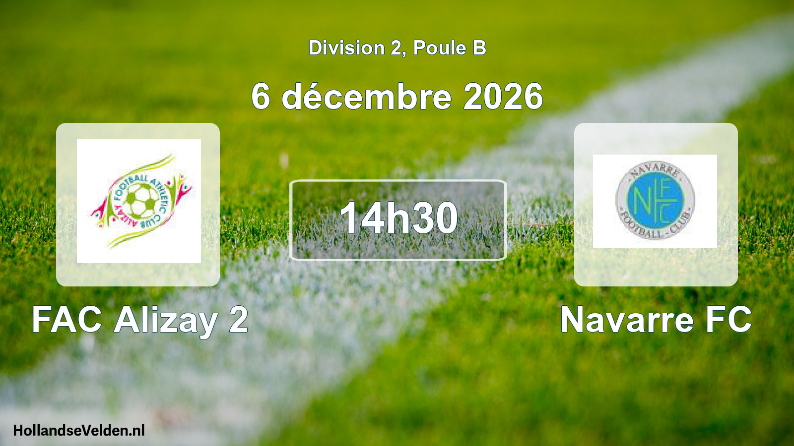 Match programmé: FAC Alizay 2 - Navarre FC (6 décembre 2026)