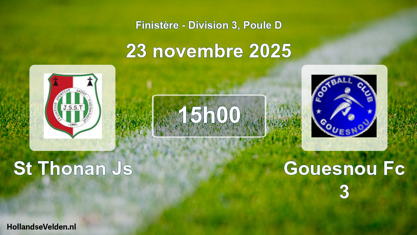 Geplande wedstrijd: St Thonan Js - Gouesnou Fc 3 (23 november 2025)