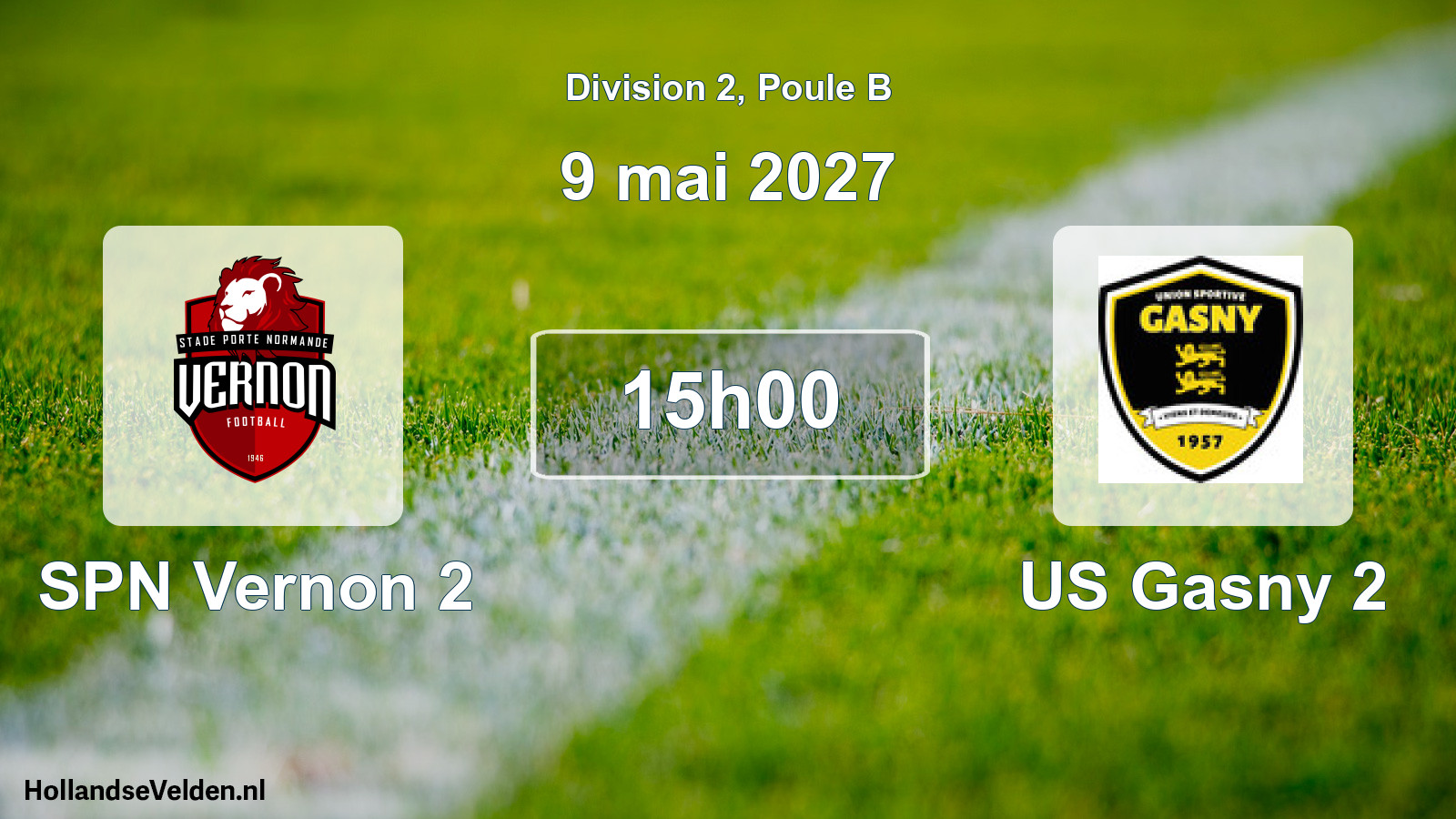 Match programmé: SPN Vernon 2 - US Gasny 2 (9 mai 2027)