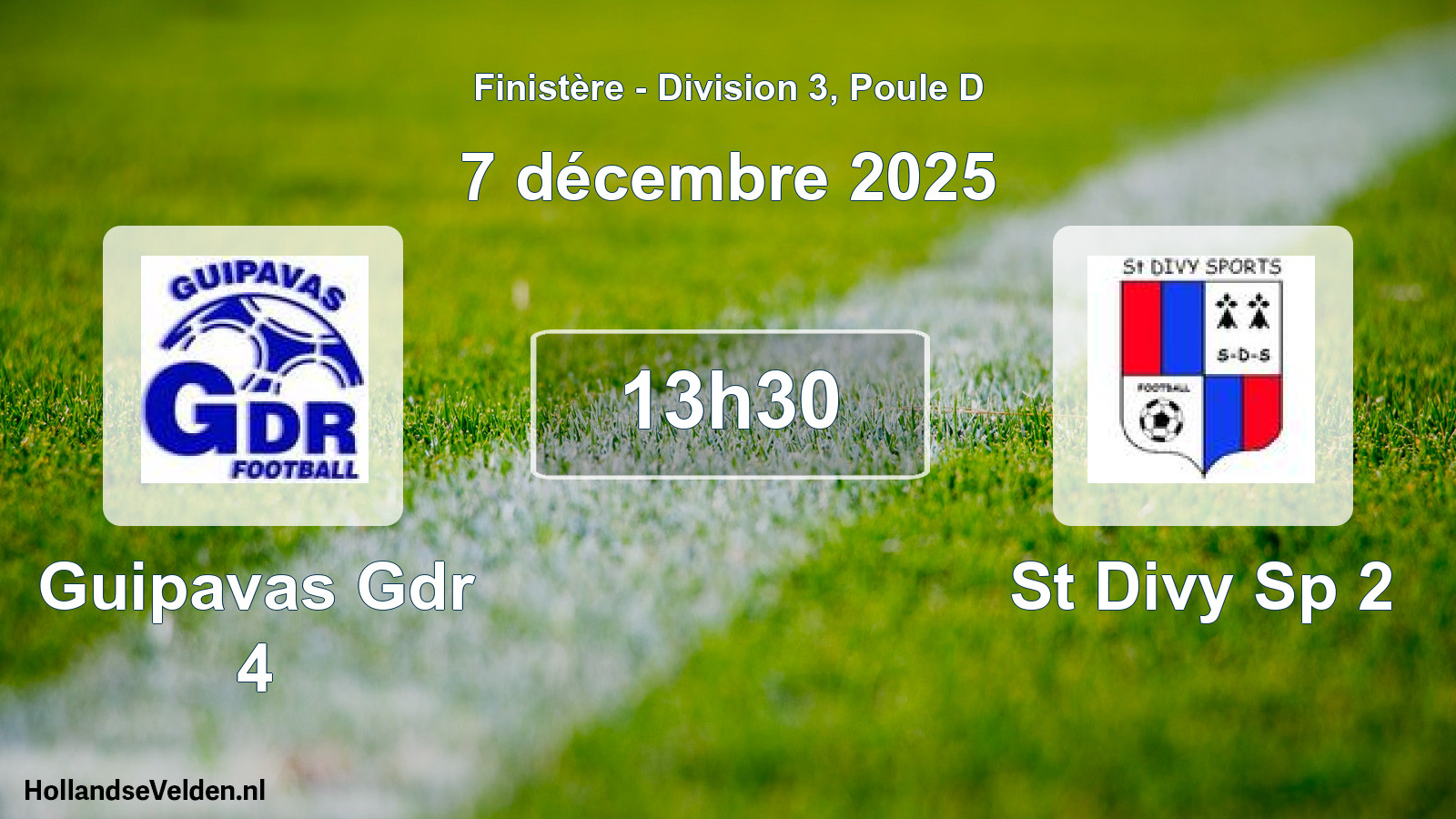 Geplande wedstrijd: Guipavas Gdr 4 - St Divy Sp 2 (7 décembre 2025)