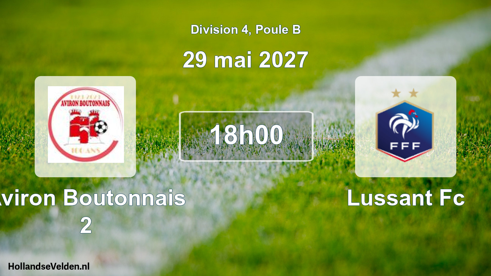 Match programmé: Aviron Boutonnais 2 - Lussant Fc (29 mai 2027)
