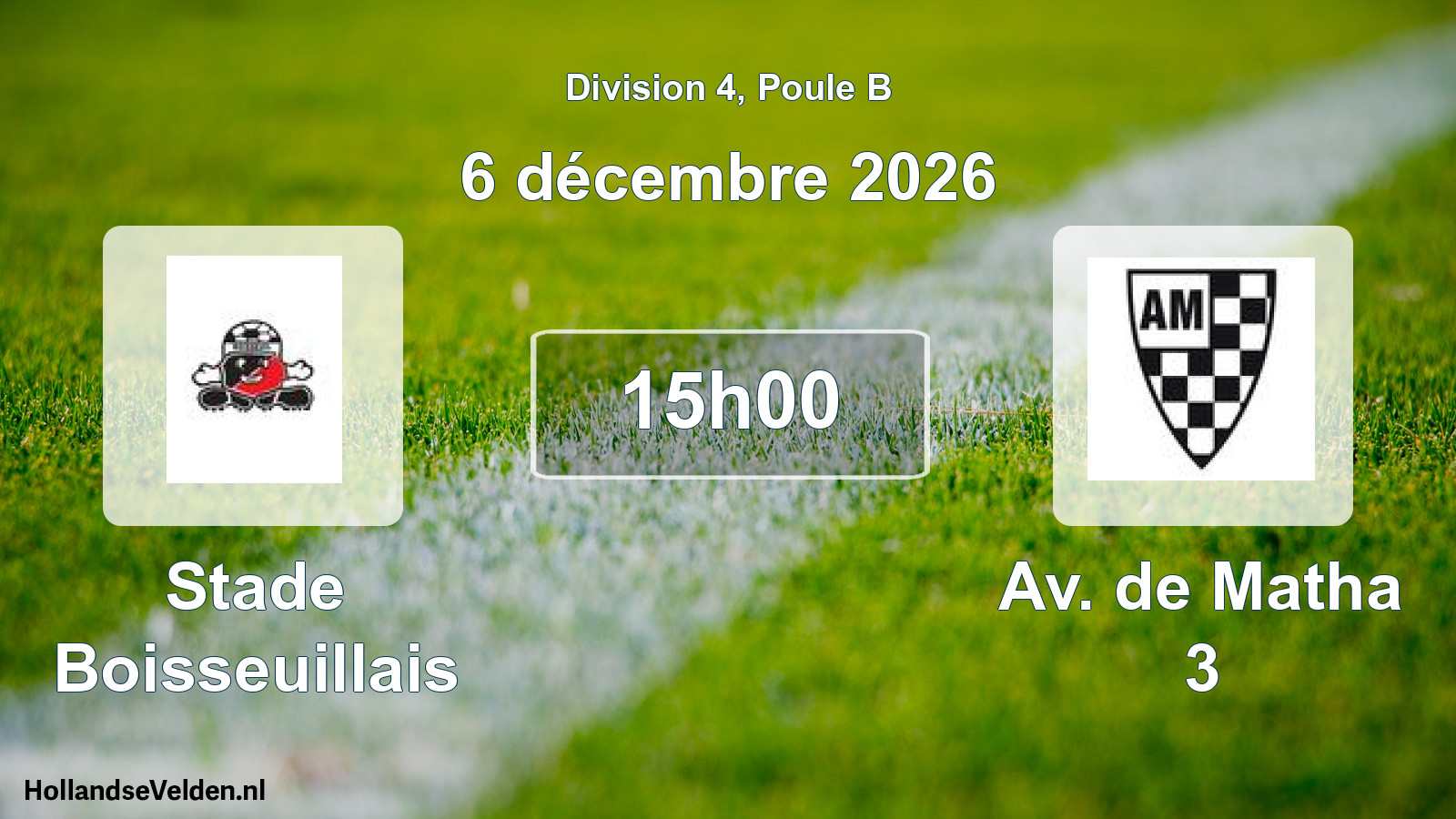 Scheduled Match: Stade Boisseuillais - Av. de Matha 3 (6 December 2026)