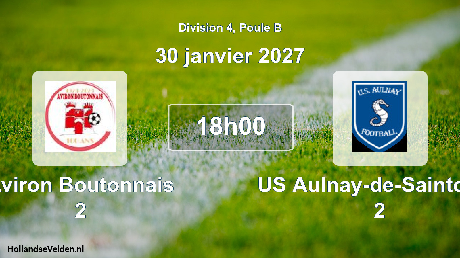 Scheduled Match: Aviron Boutonnais 2 - US Aulnay-de-Saintonge 2 (30 January 2027)