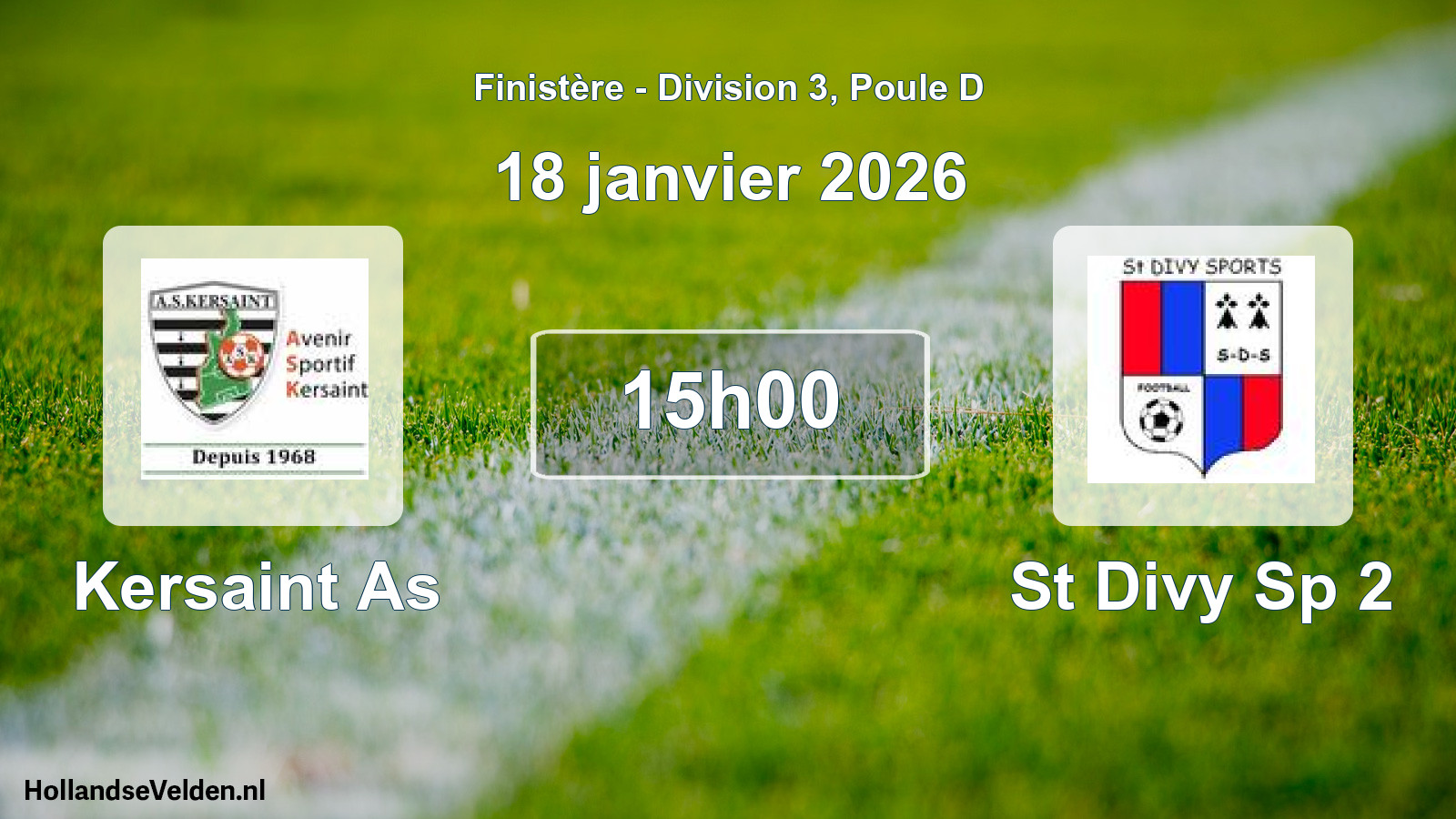 Scheduled Match: Kersaint As - St Divy Sp 2 (18 January 2026)