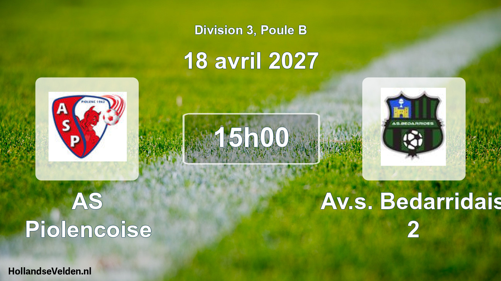 Scheduled Match: AS Piolencoise - Av.s. Bedarridais 2 (18 April 2027)