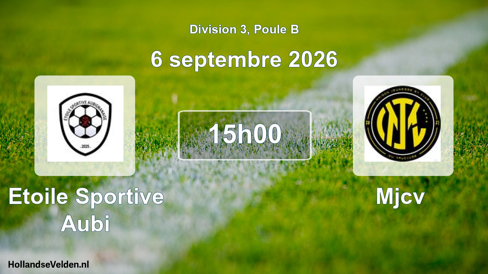 Match programmé: Etoile Sportive Aubi - Mjcv (6 septembre 2026)