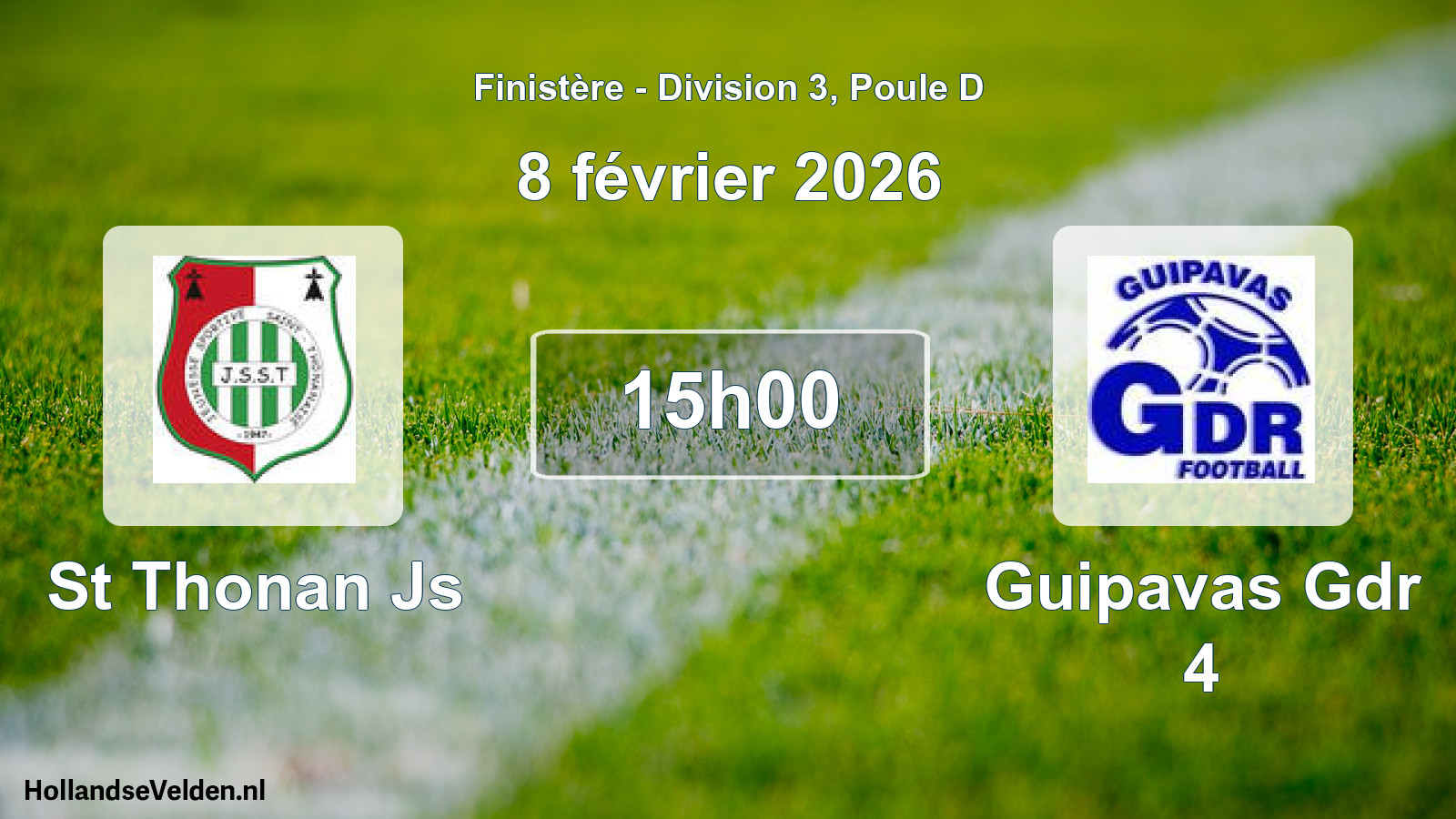 Geplande wedstrijd: St Thonan Js - Guipavas Gdr 4 (8 février 2026)