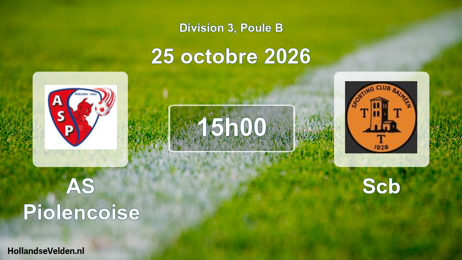 Scheduled Match: AS Piolencoise - Scb (25 October 2026)
