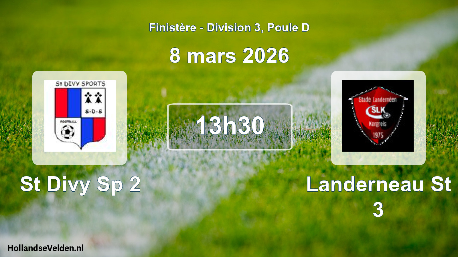 Geplande wedstrijd: St Divy Sp 2 - Landerneau St 3 (8 mars 2026)