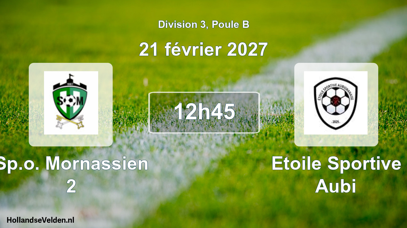 Match programmé: Sp.o. Mornassien 2 - Etoile Sportive Aubi (21 février 2027)