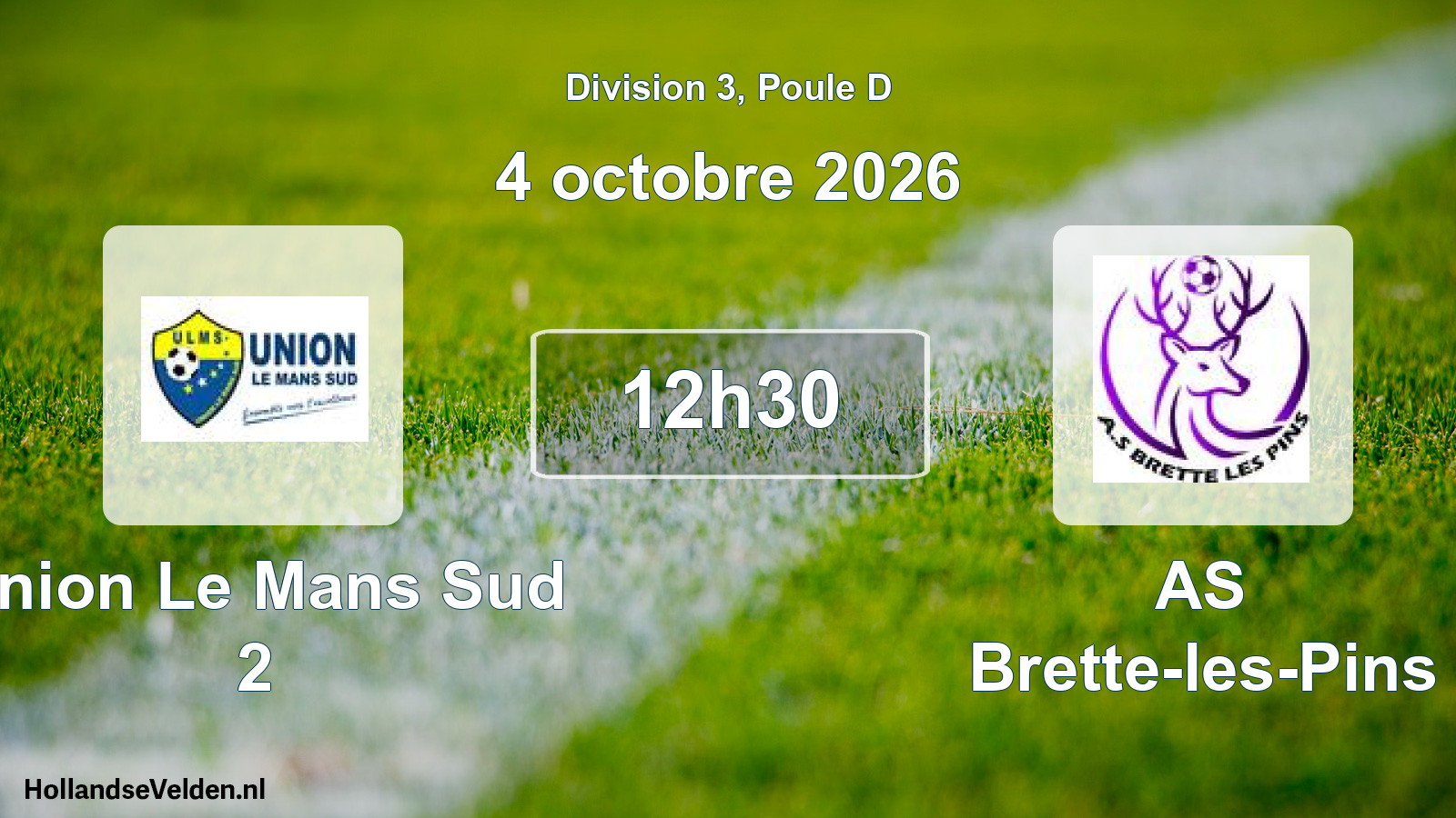 Scheduled Match: Union Le Mans Sud 2 - AS Brette-les-Pins (4 October 2026)