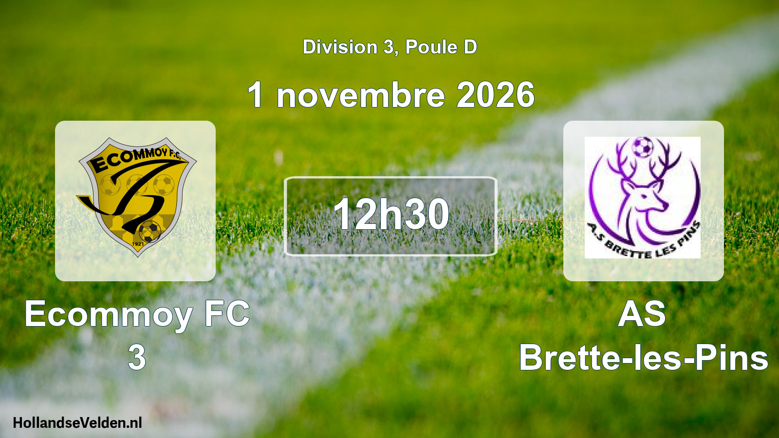 Match programmé: Ecommoy FC 3 - AS Brette-les-Pins (1 novembre 2026)