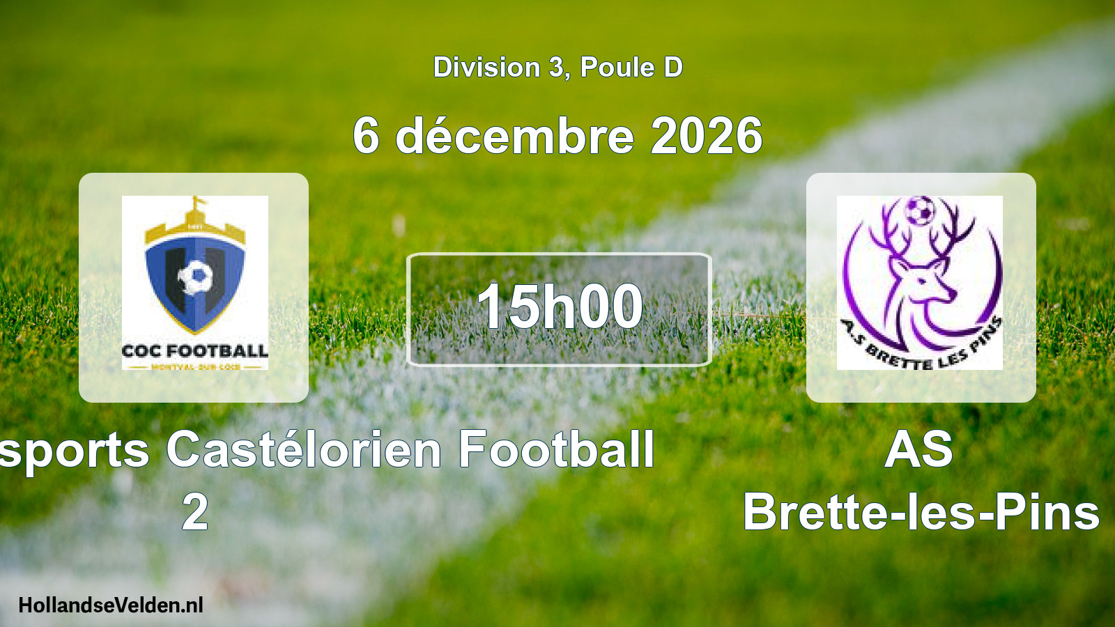 Scheduled Match: Club Omnisports Castélorien Football 2 - AS Brette-les-Pins (6 December 2026)