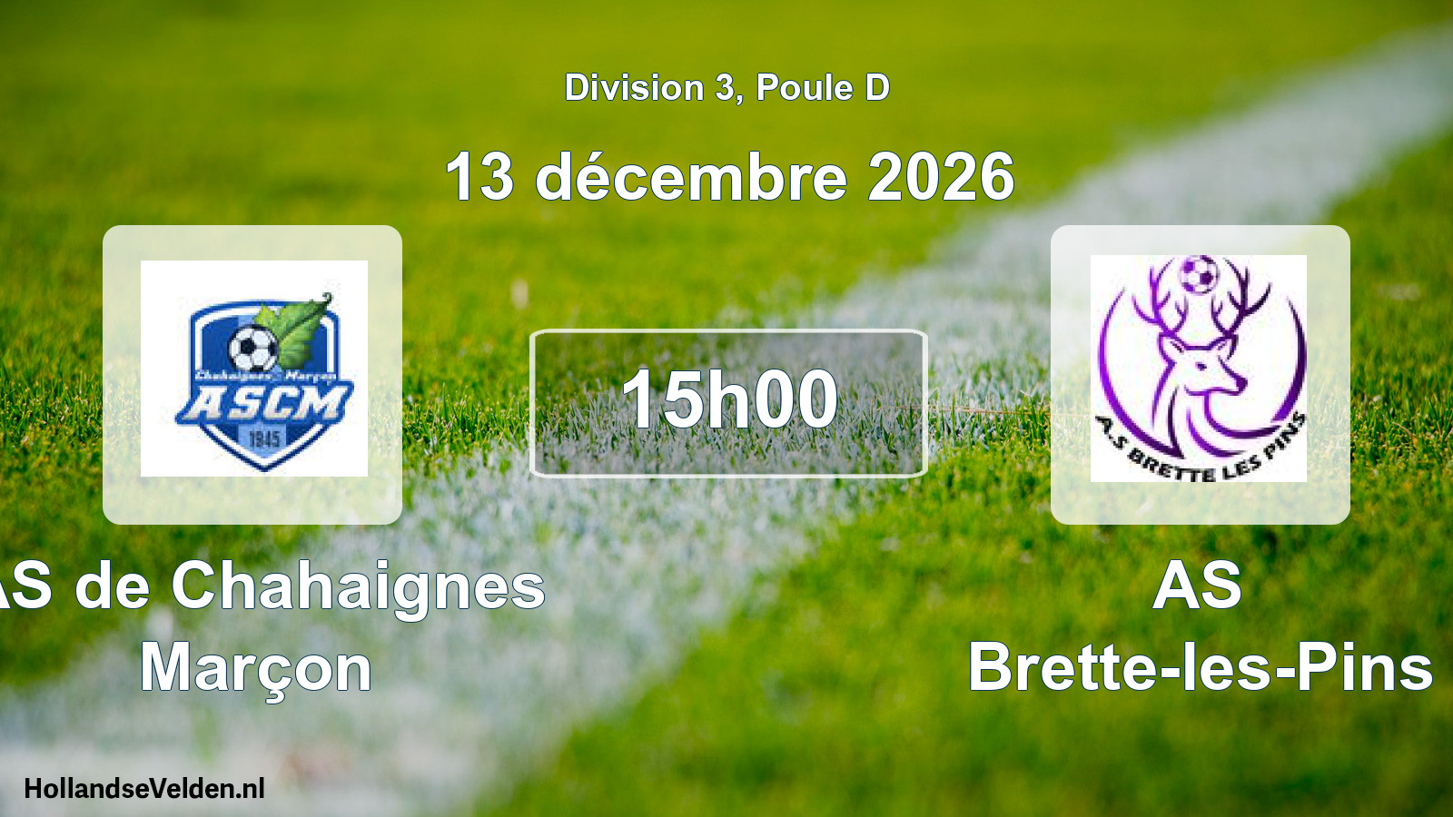 Match programmé: AS de Chahaignes Marçon - AS Brette-les-Pins (13 décembre 2026)