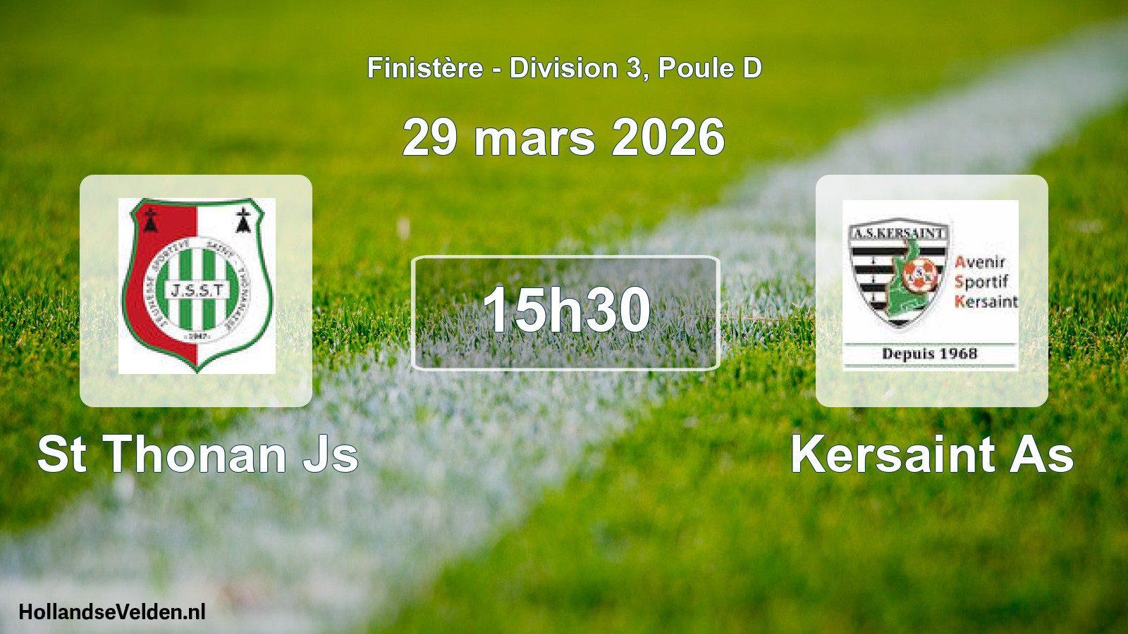 Geplande wedstrijd: St Thonan Js - Kersaint As (29 mars 2026)
