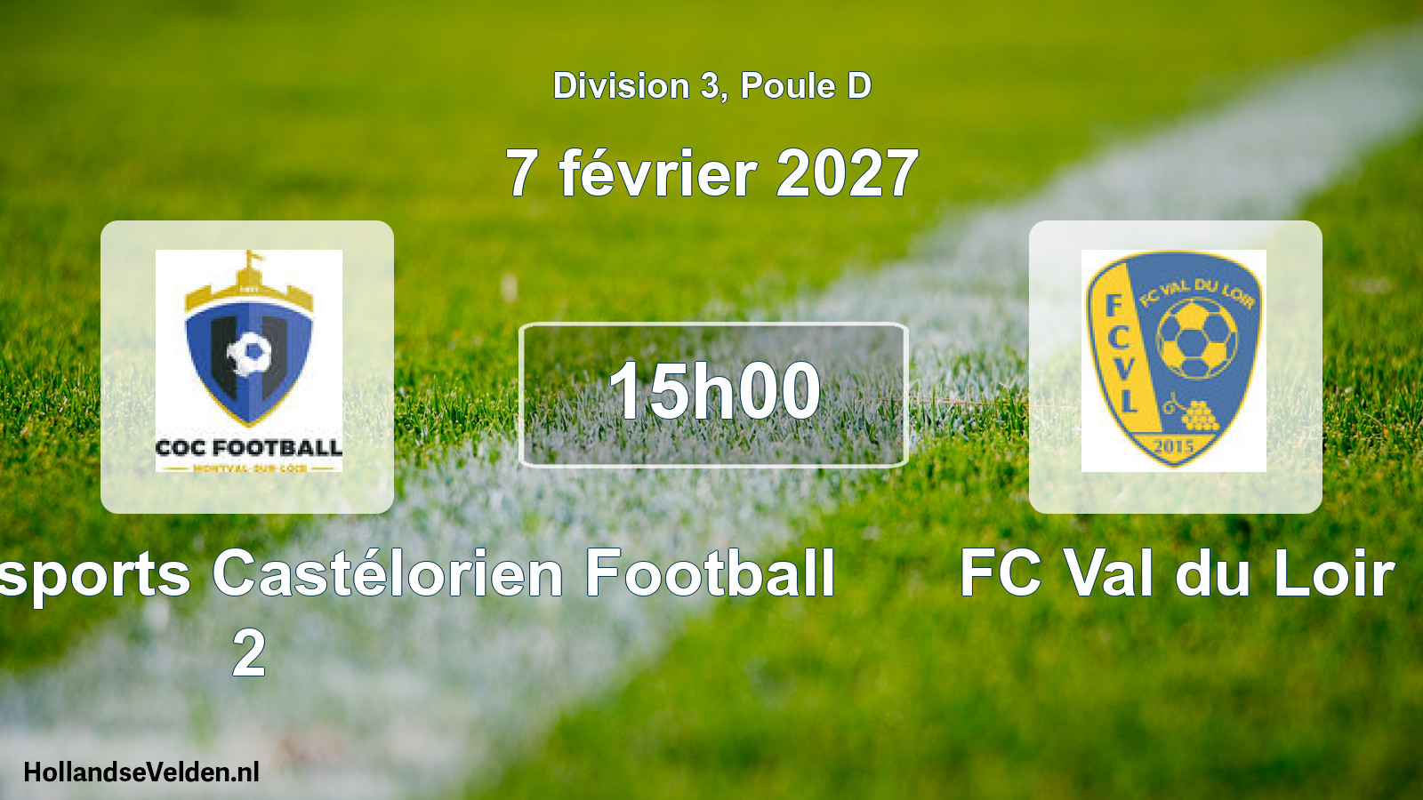 Scheduled Match: Club Omnisports Castélorien Football 2 - FC Val du Loir (7 February 2027)